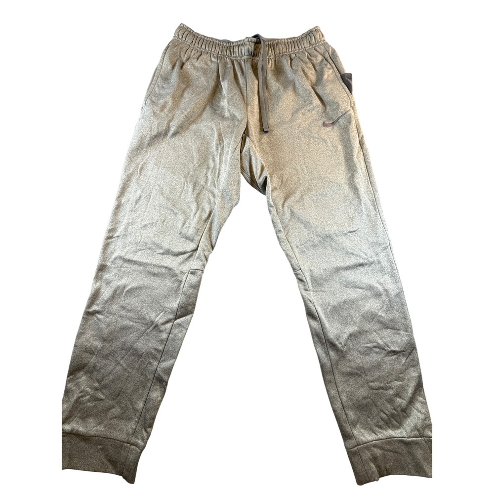 Nike Therma-FIT Mens Gray Fleece Training Jogger Pants Large